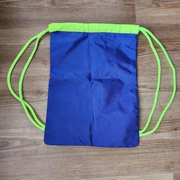 💜NWOT Fila Bright Blue & Neon Yellow Drawstring Bag - Picture 2 of 8